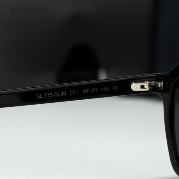 Saint Laurent Men Sunglasses Black Grey Square SL715 SLIM 001 BRAND NEW - Picture 6 of 11